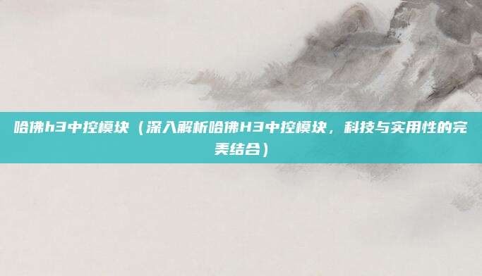 哈佛h3中控模块(深入解析哈佛H3中控模块,科技与实用性的完美结合)