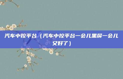 汽车中控平台(汽车中控平台一会儿黑屏一会儿又好了)