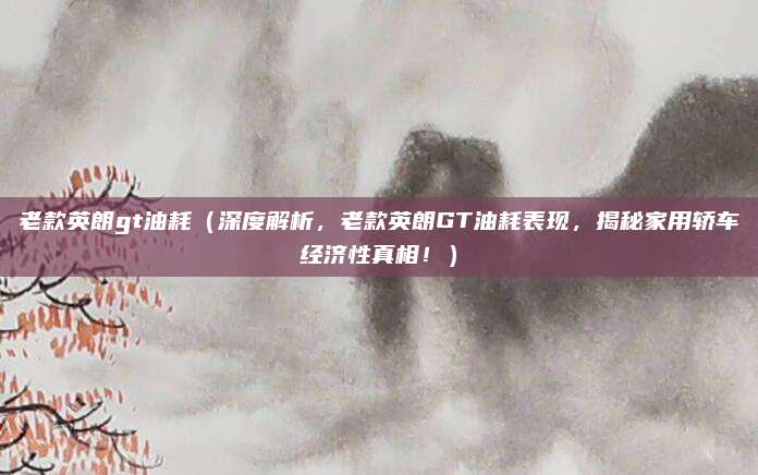 老款英朗gt油耗(深度解析,老款英朗GT油耗表现,揭秘家用轿车经济性真相!)
