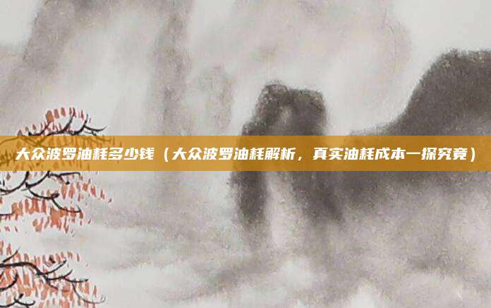 大众波罗油耗多少钱(大众波罗油耗解析,真实油耗成本一探究竟)