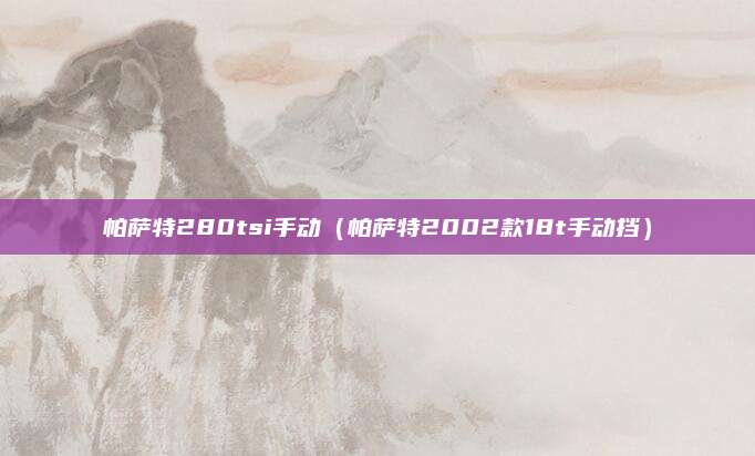 帕萨特280tsi手动(帕萨特2002款18t手动挡)