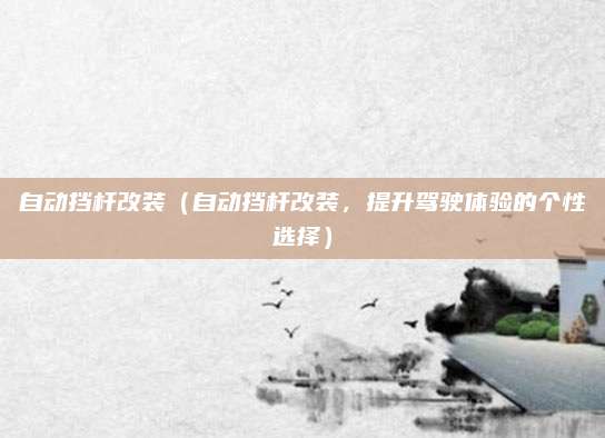 自动挡杆改装(自动挡杆改装,提升驾驶体验的个性选择)