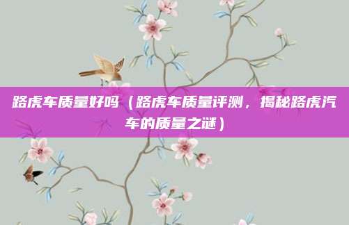 路虎车质量好吗(路虎车质量评测,揭秘路虎汽车的质量之谜)