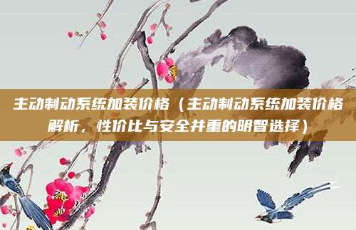 主动制动系统加装价格（主动制动系统加装价格解析，性价比与安全并重的明智选择）