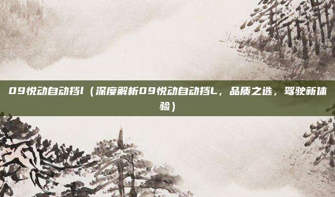 09悦动自动挡l(深度解析09悦动自动挡L,品质之选,驾驶新体验)