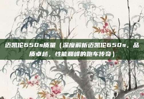 迈凯伦650s质量（深度解析迈凯伦650s，品质卓越，性能巅峰的跑车传奇）