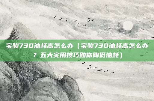 宝骏730油耗高怎么办(宝骏730油耗高怎么办?五大实用技巧助你降低油耗)