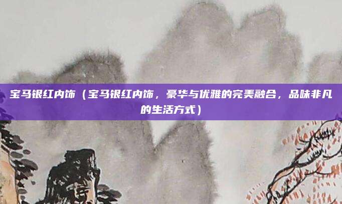 宝马银红内饰(宝马银红内饰,豪华与优雅的完美融合,品味非凡的生活方式)