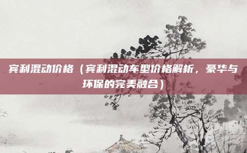 宾利混动价格(宾利混动车型价格解析,豪华与环保的完美融合)