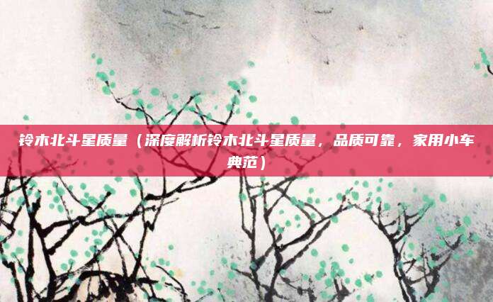 铃木北斗星质量(深度解析铃木北斗星质量,品质可靠,家用小车典范)