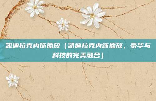 凯迪拉克内饰播放(凯迪拉克内饰播放,豪华与科技的完美融合)