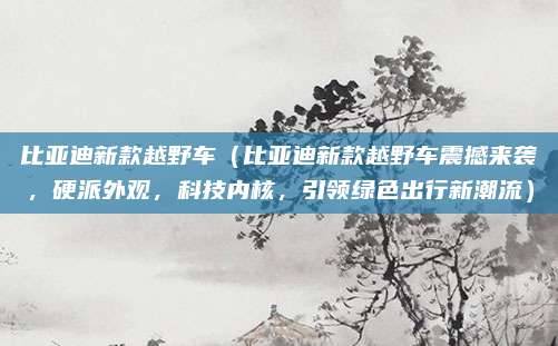比亚迪新款越野车（比亚迪新款越野车震撼来袭，硬派外观，科技内核，引领绿色出行新潮流）
