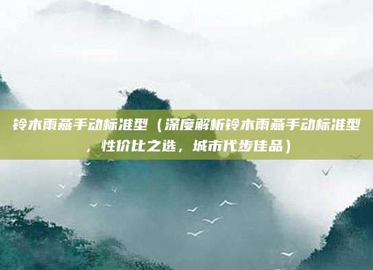 铃木雨燕手动标准型(深度解析铃木雨燕手动标准型,性价比之选,城市代步佳品)