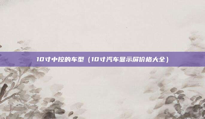 10寸中控的车型(10寸汽车显示屏价格大全)