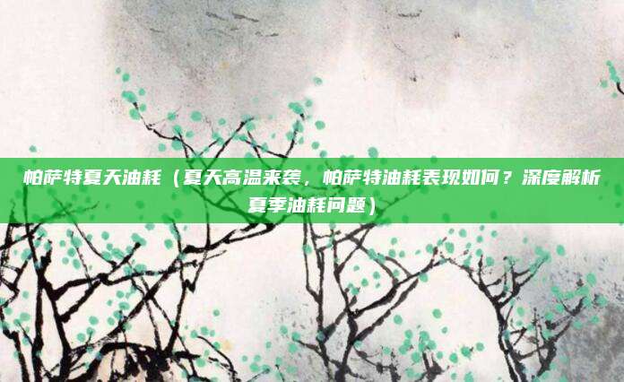 帕萨特夏天油耗(夏天高温来袭,帕萨特油耗表现如何?深度解析夏季油耗问题)