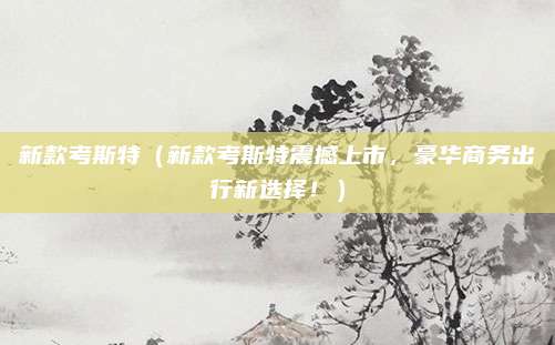新款考斯特(新款考斯特震撼上市,豪华商务出行新选择!)
