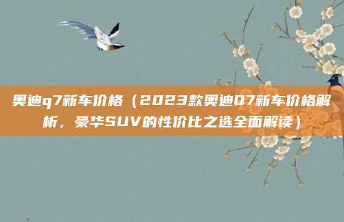 奥迪q7新车价格(2023款奥迪Q7新车价格解析,豪华SUV的性价比之选全面解读)
