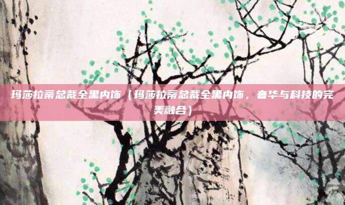 玛莎拉蒂总裁全黑内饰(玛莎拉蒂总裁全黑内饰,奢华与科技的完美融合)