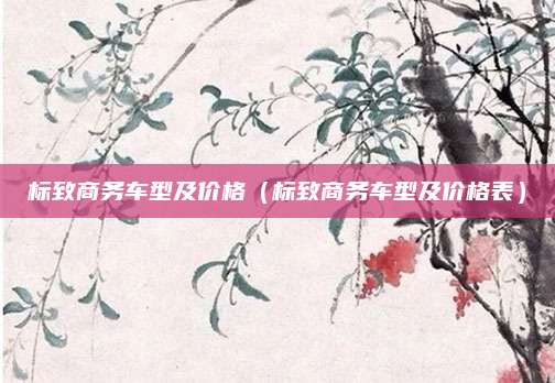 标致商务车型及价格(标致商务车型及价格表)