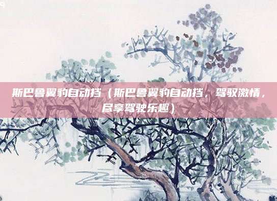 斯巴鲁翼豹自动挡(斯巴鲁翼豹自动挡,驾驭激情,尽享驾驶乐趣)