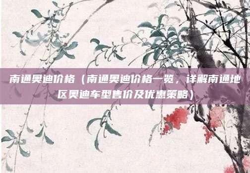 南通奥迪价格(南通奥迪价格一览,详解南通地区奥迪车型售价及优惠策略)