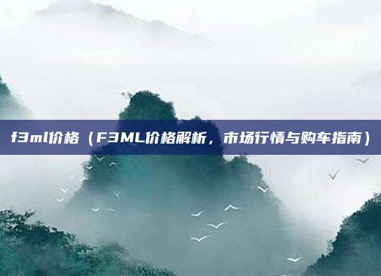 f3ml价格（F3ML价格解析，市场行情与购车指南）