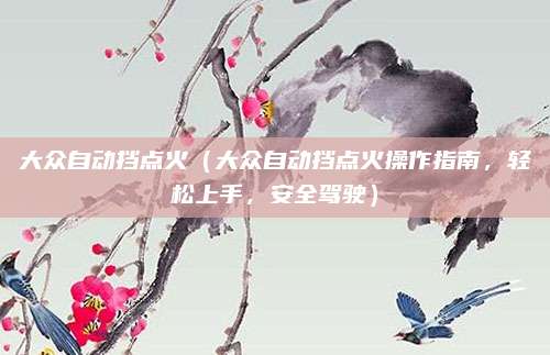 大众自动挡点火(大众自动挡点火操作指南,轻松上手,安全驾驶)