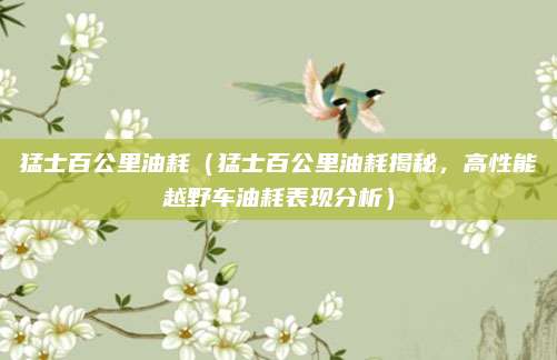 猛士百公里油耗（猛士百公里油耗揭秘，高性能越野车油耗表现分析）