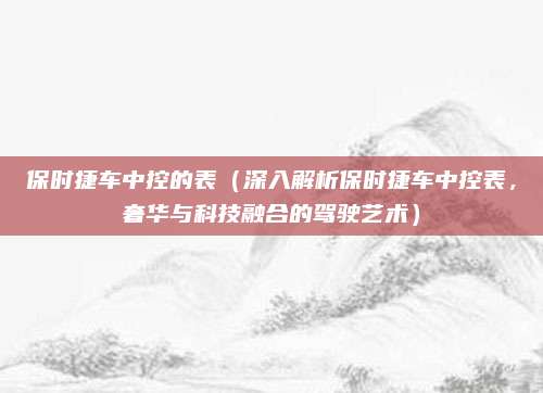 保时捷车中控的表(深入解析保时捷车中控表,奢华与科技融合的驾驶艺术)