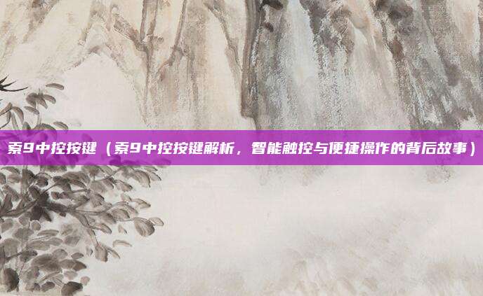索9中控按键(索9中控按键解析,智能触控与便捷操作的背后故事)
