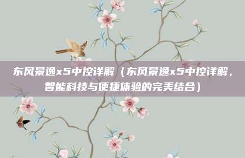 东风景逸x5中控详解(东风景逸x5中控详解,智能科技与便捷体验的完美结合)