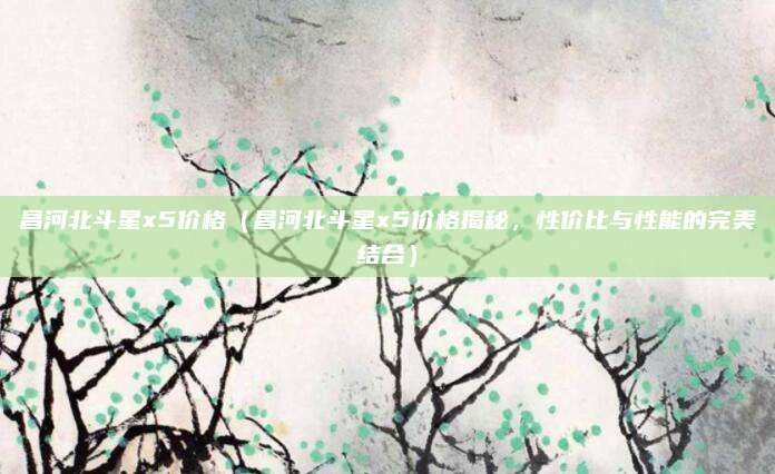 昌河北斗星x5价格(昌河北斗星x5价格揭秘,性价比与性能的完美结合)