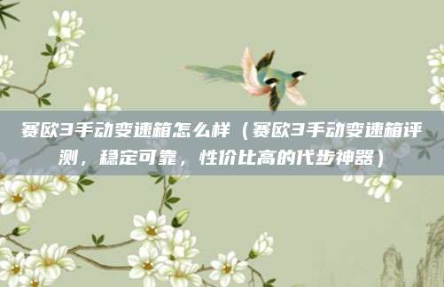 赛欧3手动变速箱怎么样(赛欧3手动变速箱评测,稳定可靠,性价比高的代步神器)