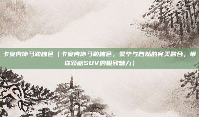 卡宴内饰马鞍棕色(卡宴内饰马鞍棕色,豪华与自然的完美融合,带你领略SUV的极致魅力)