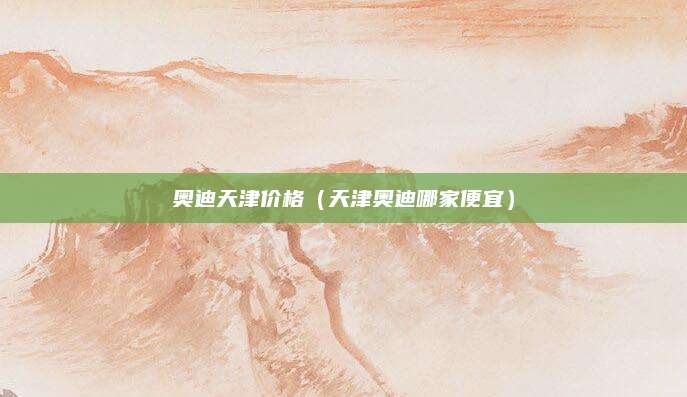 奥迪天津价格(天津奥迪哪家便宜)
