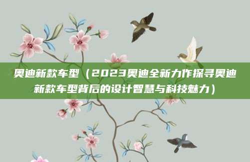 奥迪新款车型(2023奥迪全新力作探寻奥迪新款车型背后的设计智慧与科技魅力)