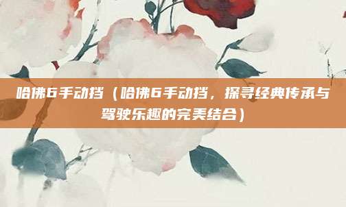 哈佛6手动挡(哈佛6手动挡,探寻经典传承与驾驶乐趣的完美结合)