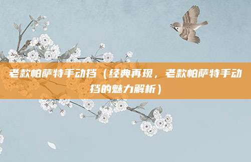 老款帕萨特手动挡(经典再现,老款帕萨特手动挡的魅力解析)