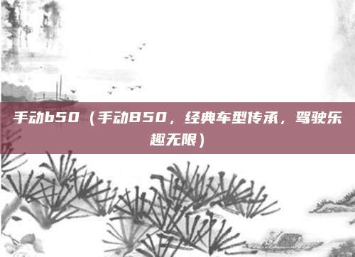 手动b50(手动B50,经典车型传承,驾驶乐趣无限)