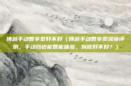 博越手动智享型好不好(博越手动智享型深度评测,手动挡也能智能体验,到底好不好?)