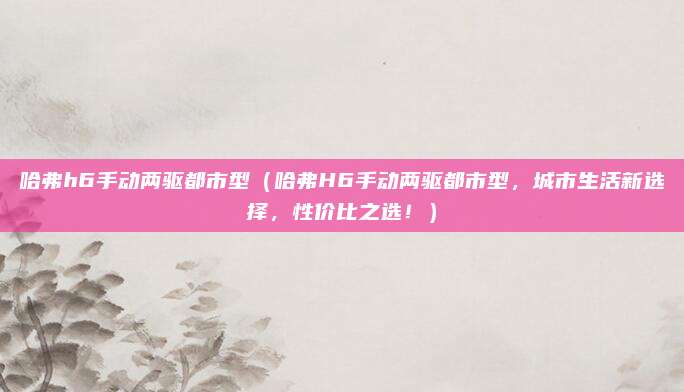 哈弗h6手动两驱都市型(哈弗H6手动两驱都市型,城市生活新选择,性价比之选!)