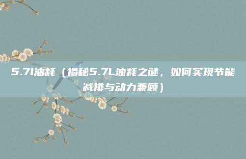 5.7l油耗(揭秘5.7L油耗之谜,如何实现节能减排与动力兼顾)