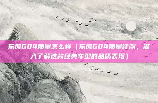 东风604质量怎么样（东风604质量评测，深入了解这款经典车型的品质表现）