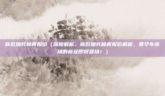 新款加长林肯报价（深度解析，新款加长林肯报价解析，豪华车市场的新宠即将登场！）