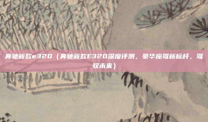 奔驰新款e320(奔驰新款E320深度评测,豪华座驾新标杆,驾驭未来)