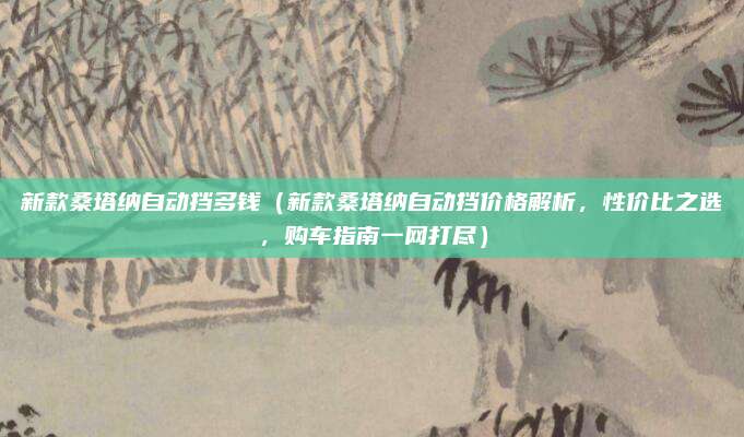 新款桑塔纳自动挡多钱(新款桑塔纳自动挡价格解析,性价比之选,购车指南一网打尽)