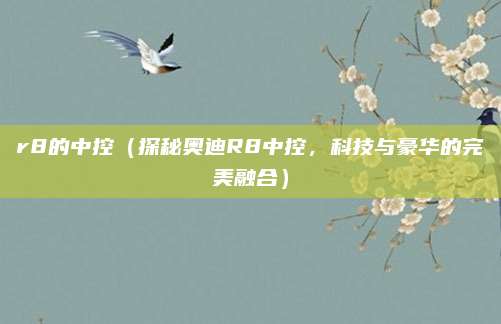 r8的中控(探秘奥迪R8中控,科技与豪华的完美融合)