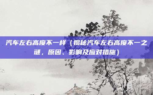 汽车左右高度不一样(揭秘汽车左右高度不一之谜,原因、影响及应对措施)