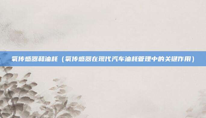 氧传感器和油耗（氧传感器在现代汽车油耗管理中的关键作用）