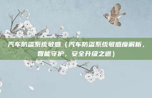 汽车防盗系统敏感(汽车防盗系统敏感度解析,智能守护,安全升级之道)